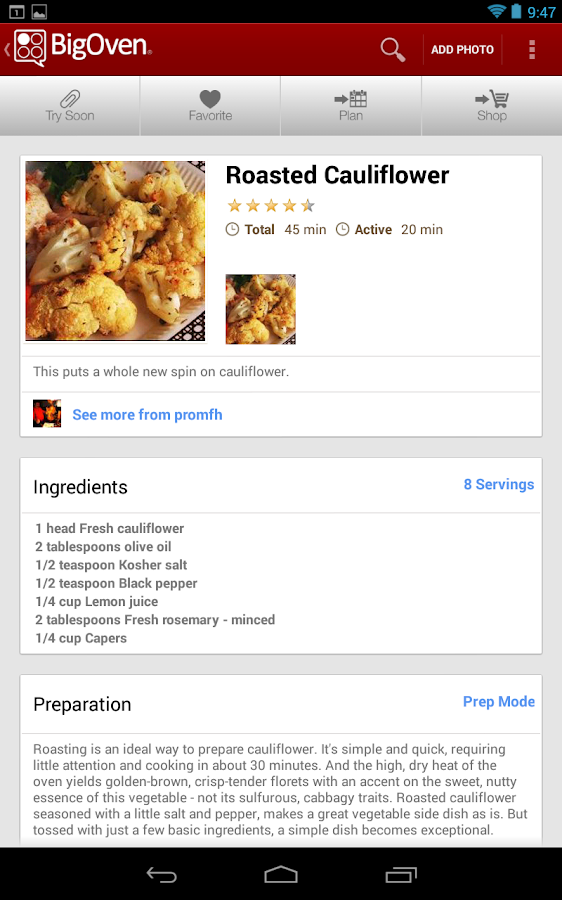 BigOven: 350,000+ Recipes - screenshot