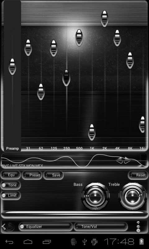 Poweramp skin White Glow Screen 2