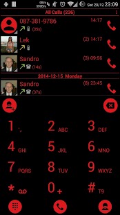 Free Download Theme x RocketDial Flat B Red APK for Android