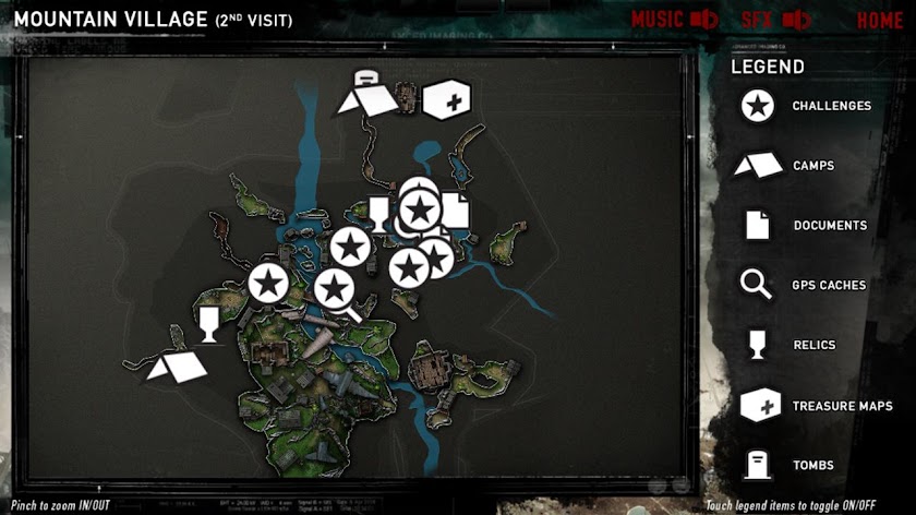 Official Tomb Raider™ Map App Screen 2