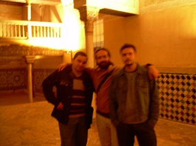 juan, angel y yo en la alhambra, granada