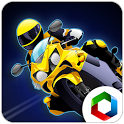 Simulator motorcycle driving icon