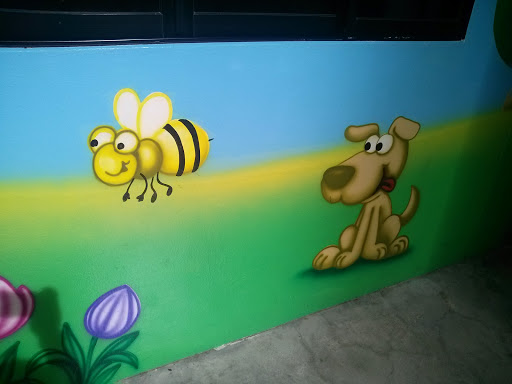 Dog and Bee Mural
