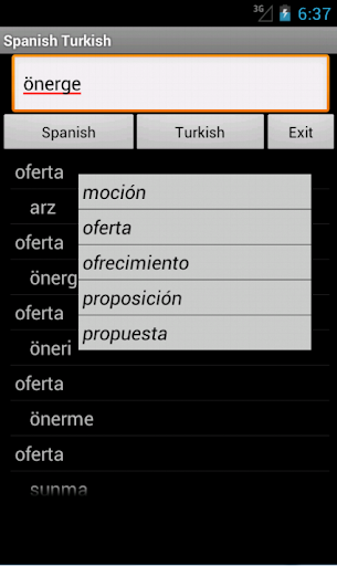 Spanish Turkish Dictionary