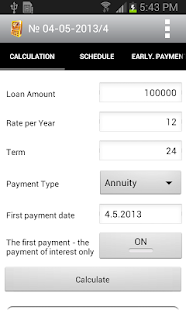 Loan calculator PRO