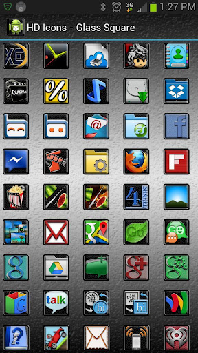 【免費個人化App】HD Icons: Glass Square-APP點子