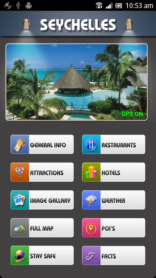 Android application Seychelles Offline Map Guide screenshort