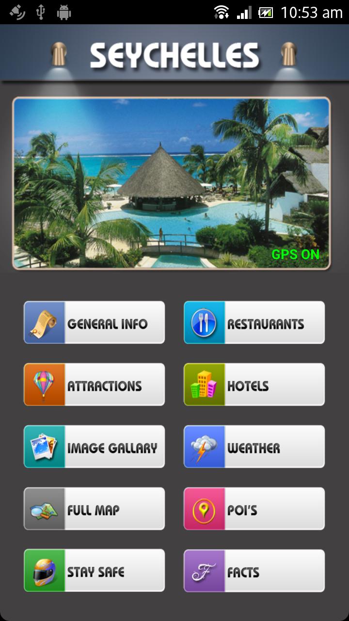 Seychelles Offline Map Guide Screen 1