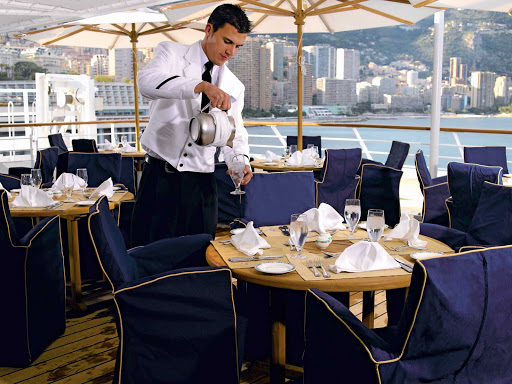 Oceania-Terrace-Cafe-2 - Al fesco in style: Take in the view and the ocean breeze during a casual lunch on the deck of Oceania Nautica's Terrace Café.