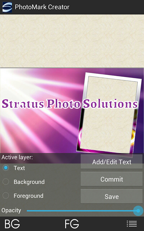 Android application PhotoMark™ Creator screenshort