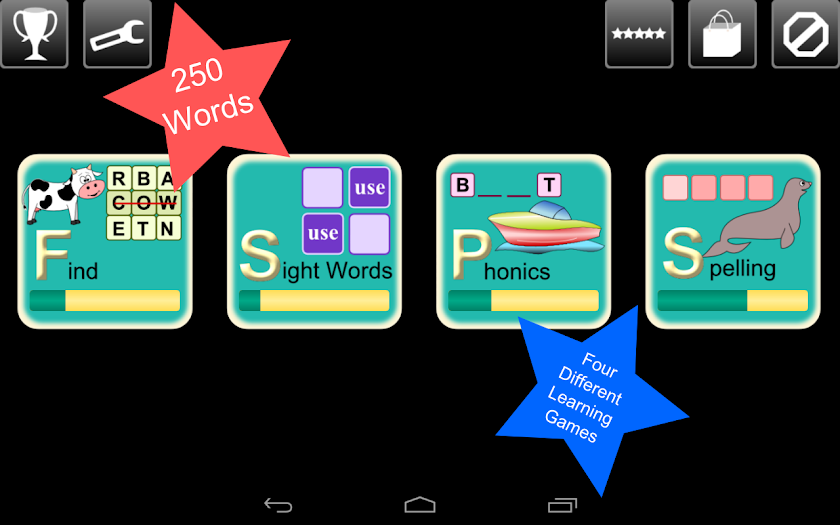 First Grade Word Play Screen 1