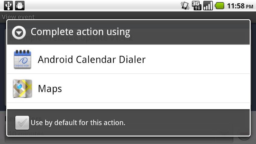 Calendar Dialer for Android Screen 2