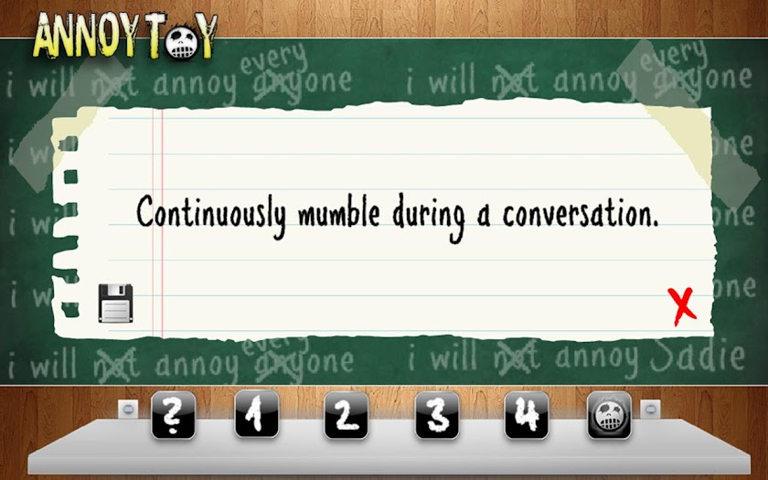 Annoy Toy Chalkboard App Screen 2