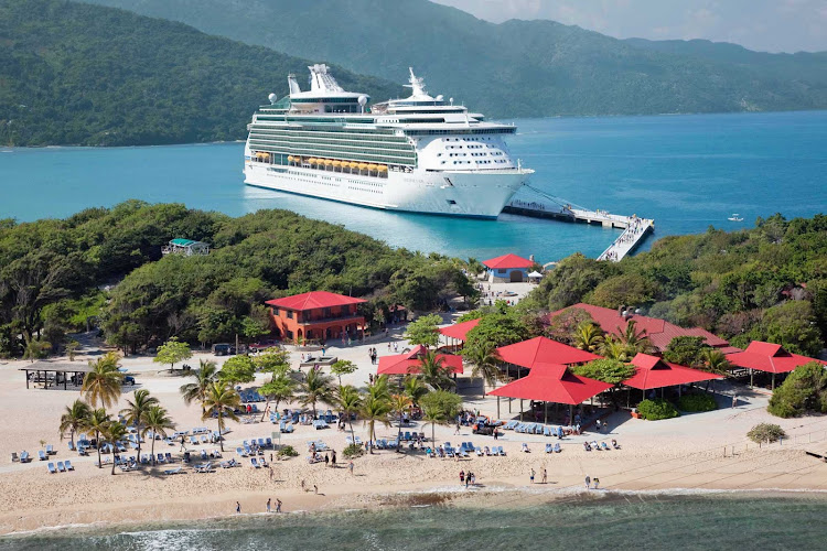 Navigator of the Seas in Labadee, Royal Caribbean's private resort on the north coast of Haiti. 