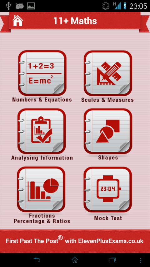 11+ Maths Practice Screen 2