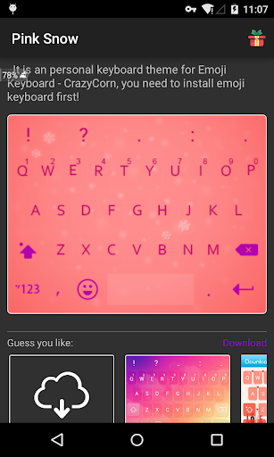 【免費社交App】Emoji Keyboard - Pink Snow-APP點子