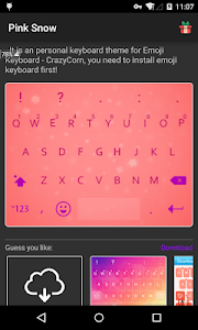 Emoji Keyboard - Pink Snow screenshot 3