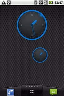 Round Blue Clock Widget