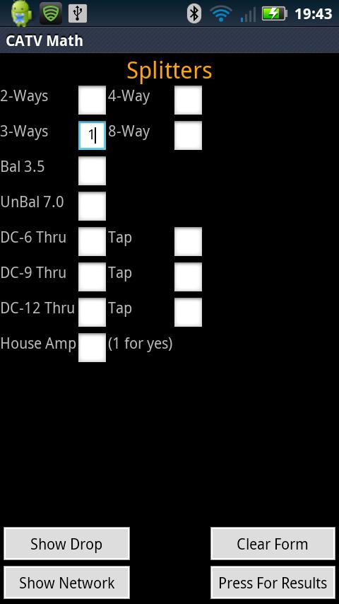 CATV Cable Math Screen 2