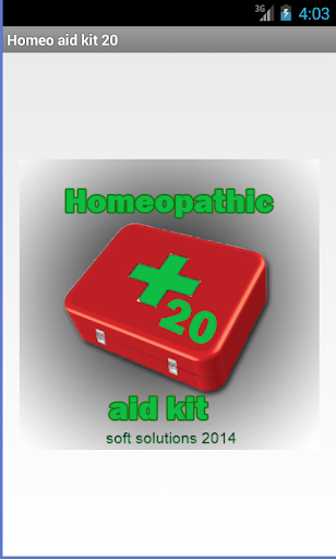 Homeopathic aid kit 20