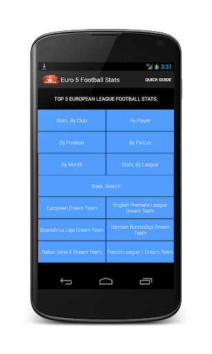 Euro 5 Football Stats