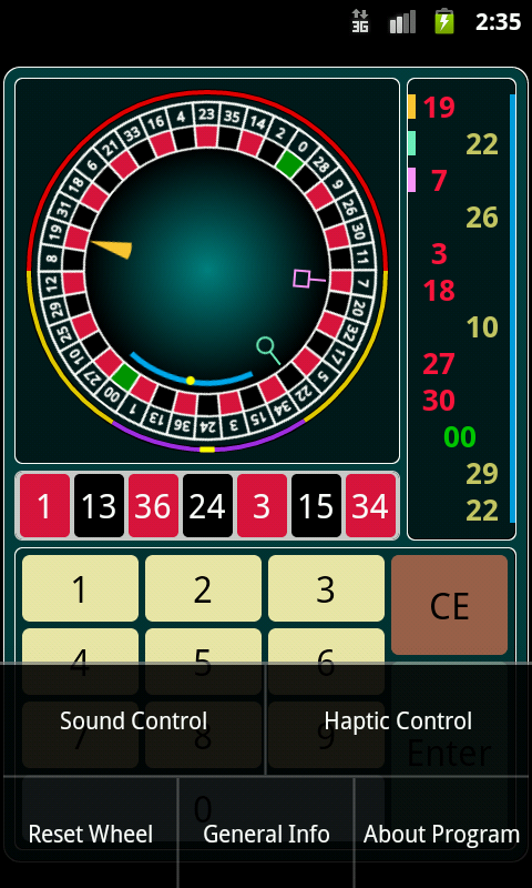 Roulette Analyst Screen 3
