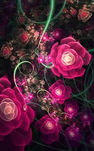 Glowing Flowers Live Wallpaper