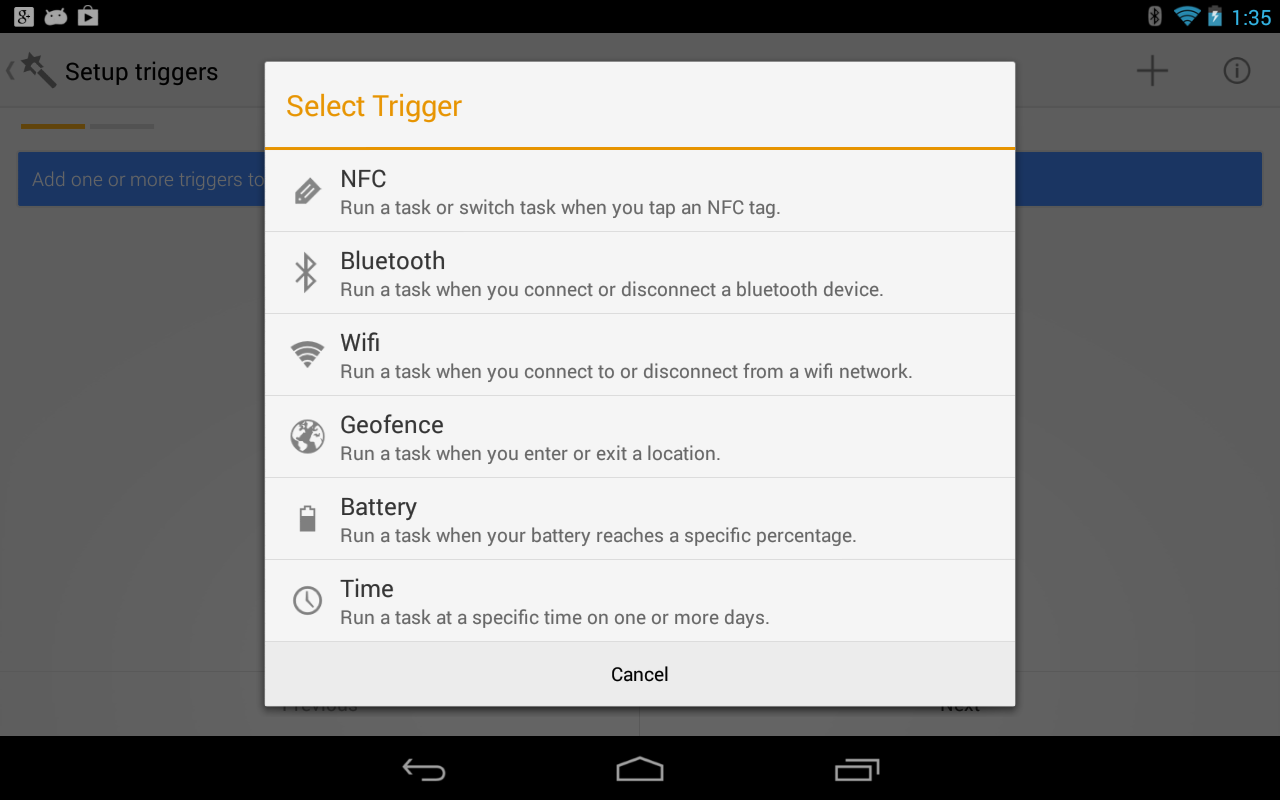 Trigger - screenshot