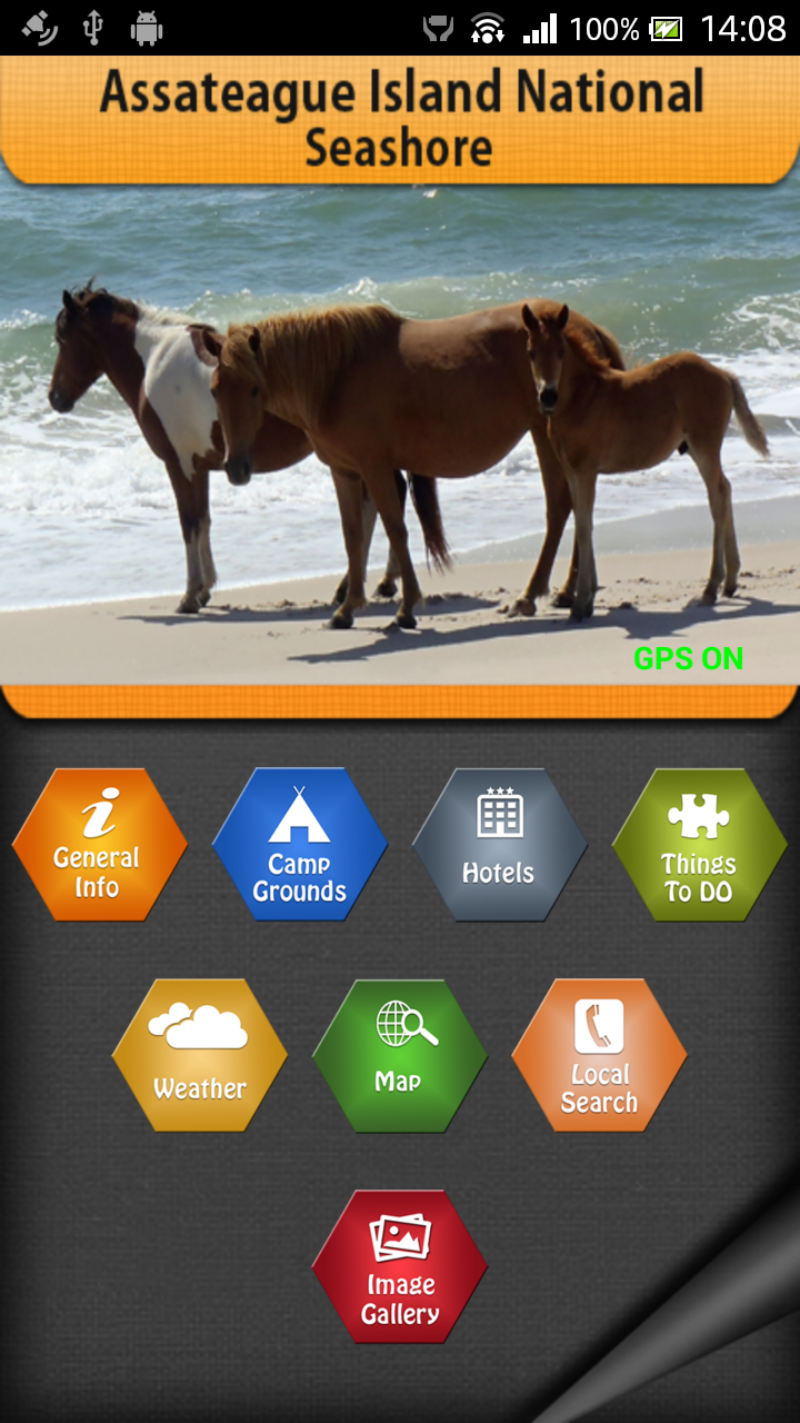 Android application Assateague National Park screenshort