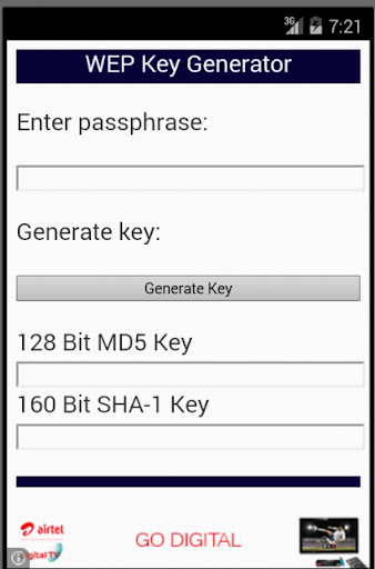 WiFi Secure Wep Key Generator