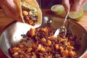 Vegetarian (or NOT) Soft Tacos with Guacamole