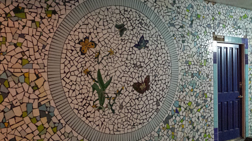 Mosaic Tile Butterfly Mural
