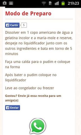 Android application Show de Receitas screenshort