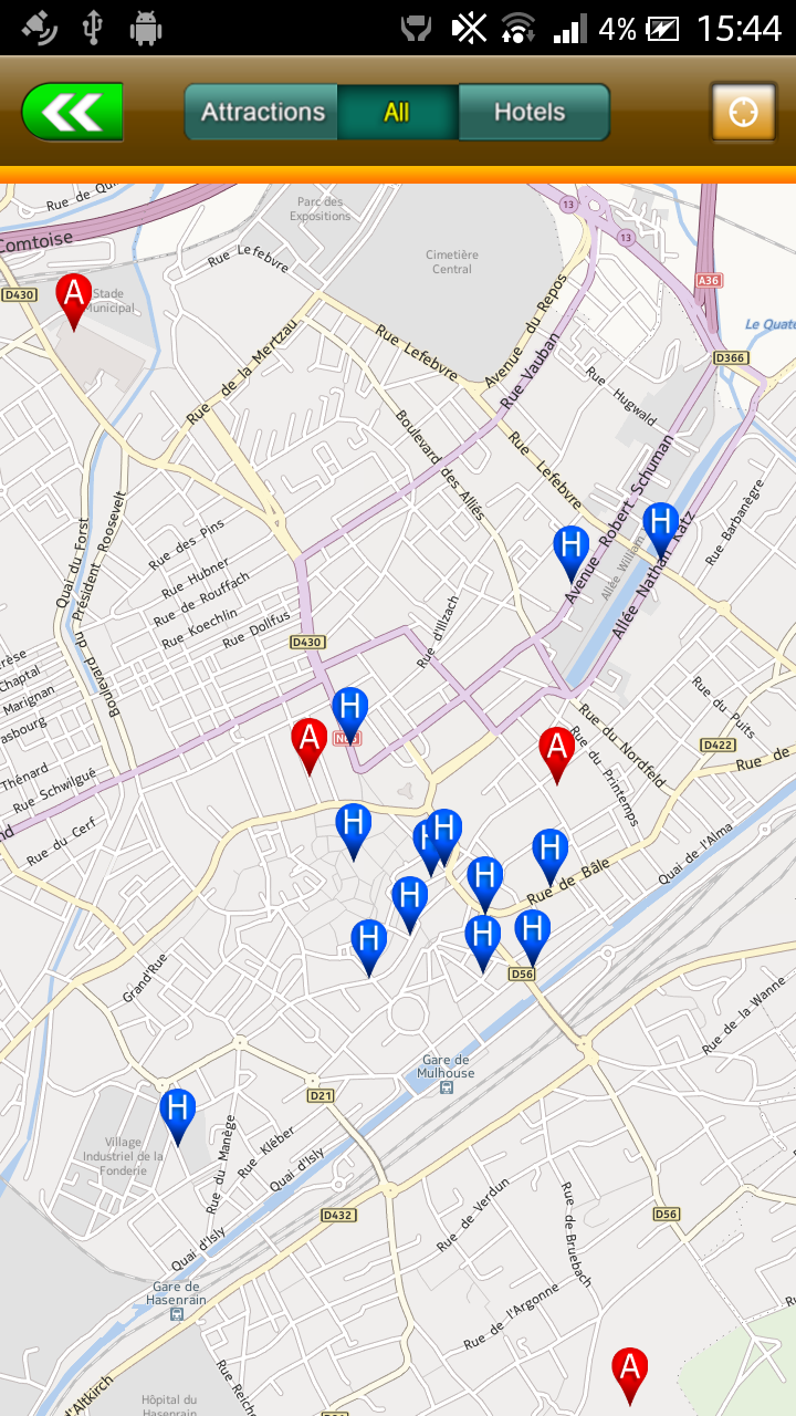 Mulhouse Offline Map Guide Screen 2