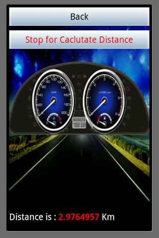 Location and Speed Tracker Screen 2