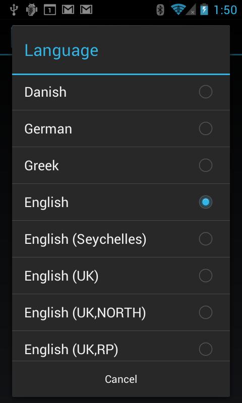 eSpeak TTS Screen 1
