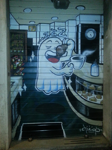 Pacman ghost murales