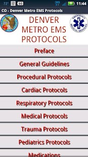 Android application CO-Denver Metro EMS Protocols screenshot