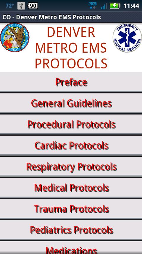 CO-Denver Metro EMS Protocols Screen 1