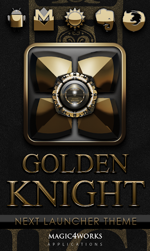 Next Launcher Theme Golden K