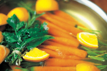 Carrots with thyme, cumin and orange butter