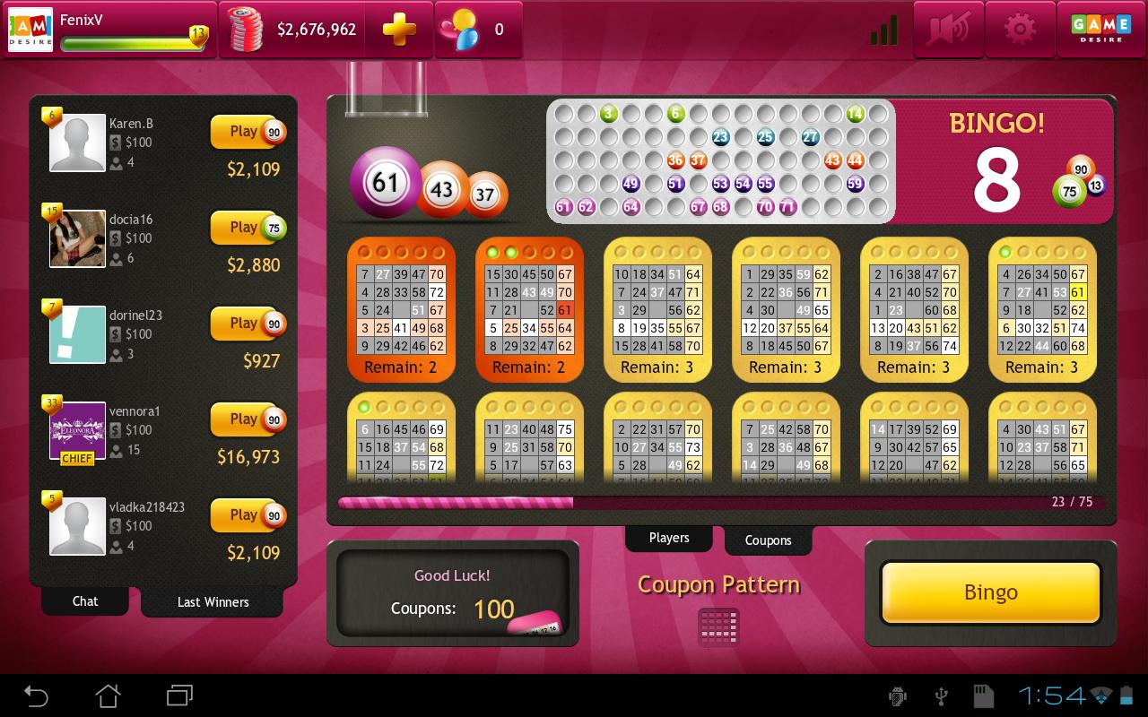 Bingo 75 & 90 by GameDesire Android Apps on Google Play