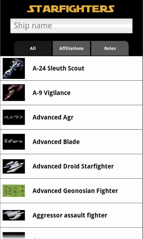 Star Wars Ships Databank Screen 2