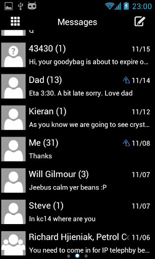 GO SMS WP8 Indigo Theme