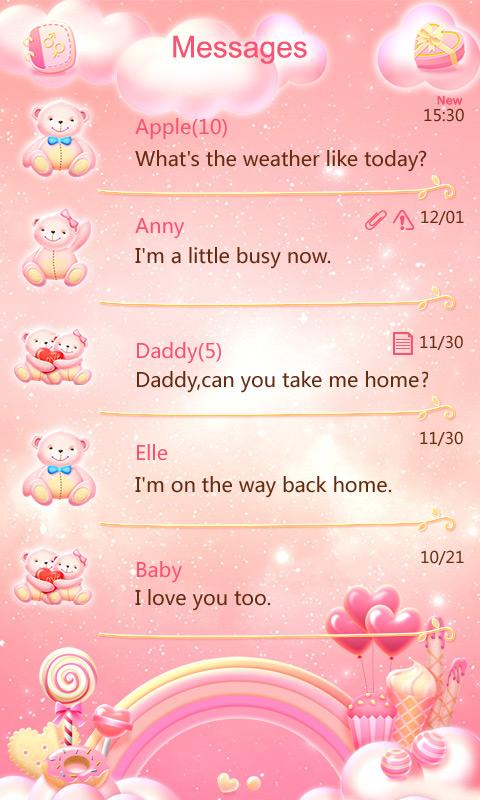 GO SMS Pro Bear Lovers Theme - Android Apps on Google Play