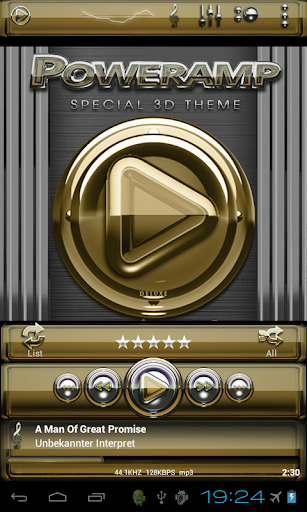 【免費音樂App】Poweramp skin Gold Glas deluxe-APP點子