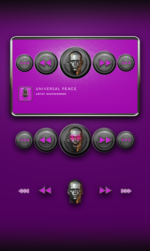 Poweramp Widget Pink Atlantis Screen 2