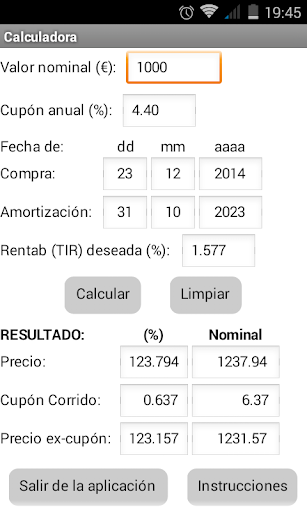 Calculadora de renta fija