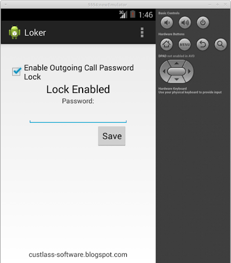 Outgoing Call Password Loker