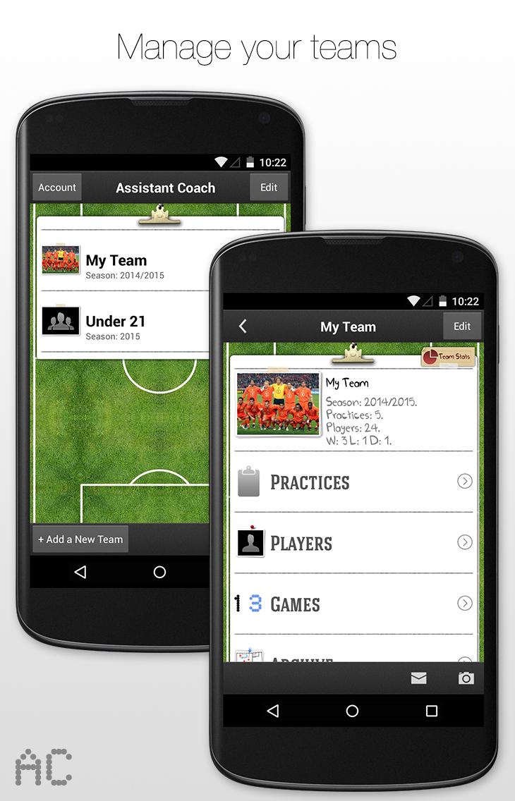 Android application Assistant Coach Soccer screenshort